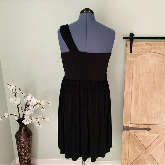 Avenue BLACK One Shoulder Fit & Flare Dress 18/20 - Picture 4 of 5